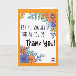Tarjeta Thank you - Floral