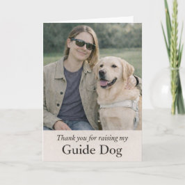 Tarjeta Thank You for Raising My Guide Dog – Puppy Raiser 