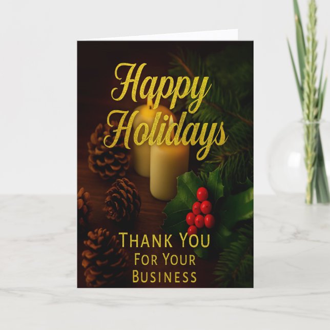 Tarjeta 'Thank you for your business' Folded Greeting Card (Anverso)