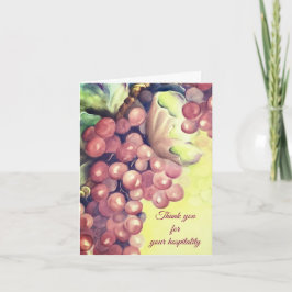 Tarjeta Thank You for your Hospitality Grapevine