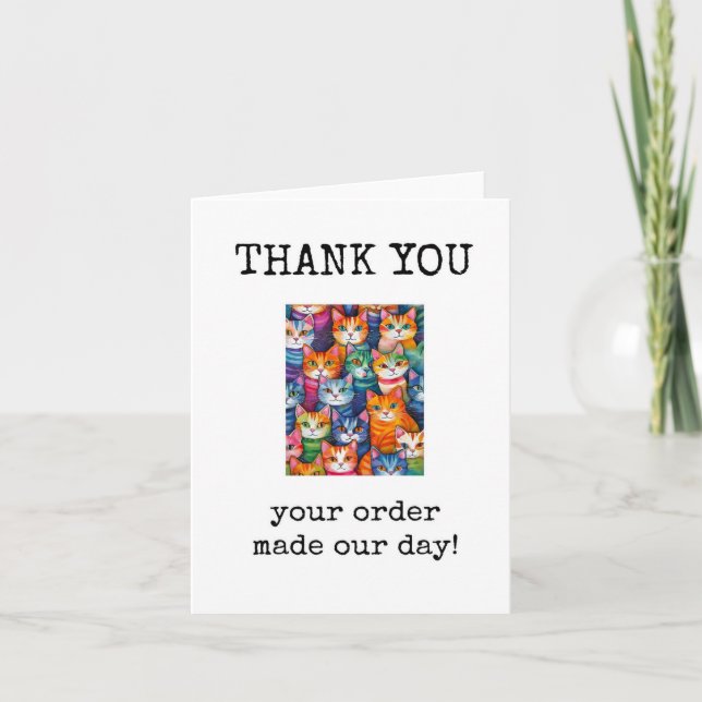 Tarjeta Thank You For Your Order Card (Anverso)