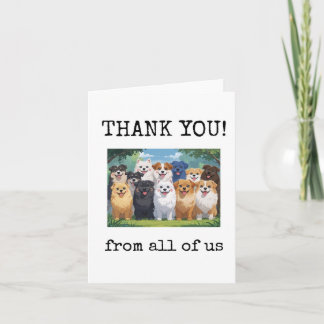 Tarjeta Thank You, From All of Us, Customer, Coworker