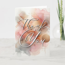 Tarjeta Thank You Greeting Card - Watercolor Abstract Geom