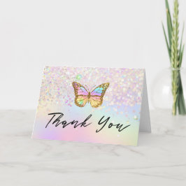 Tarjeta thank you pastel butterfly
