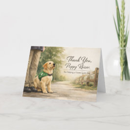 Tarjeta Thank You Puppy Raiser – Guide Dog Puppy