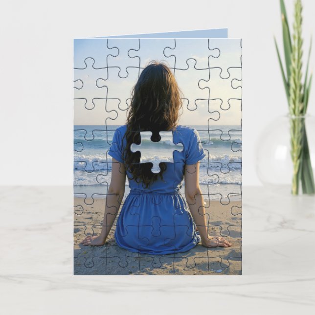 Tarjeta Thank You Puzzle Piece Missing (Anverso)