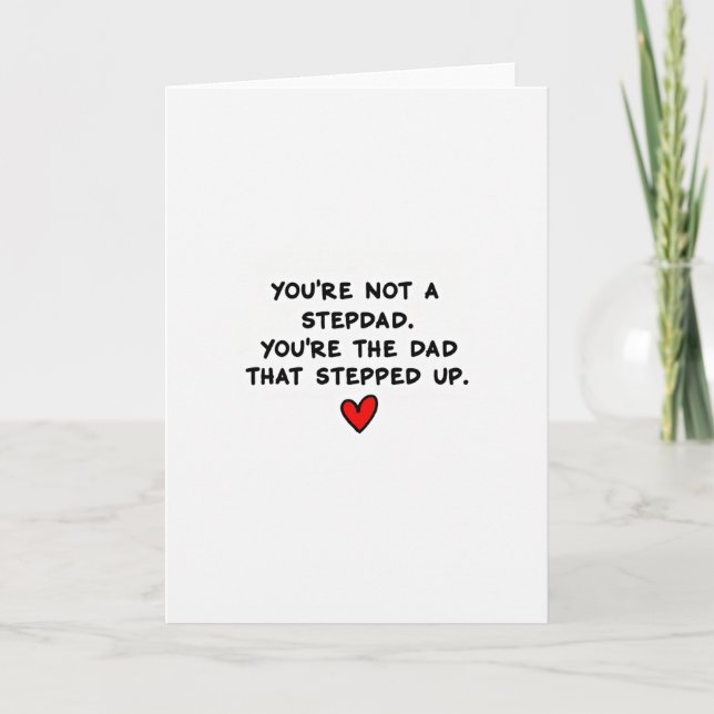 Tarjeta Thank You Stepped Up Dad Card (Anverso)