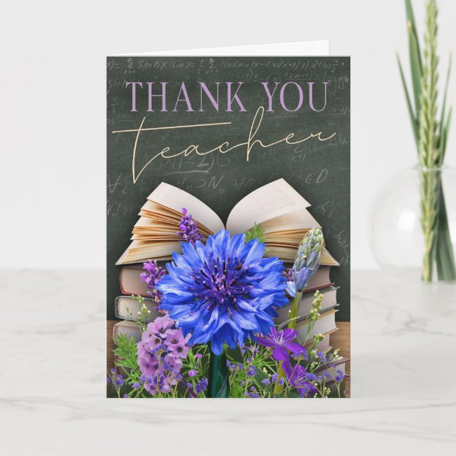 Tarjeta Thank You Teacher Floral Card (Anverso)