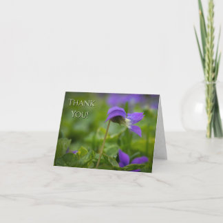 Tarjeta “Thank You!” Wild Violet Note Folded Greeting Card