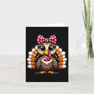 Tarjeta Thankding Leopard Turkey Thankding Autumn Fa