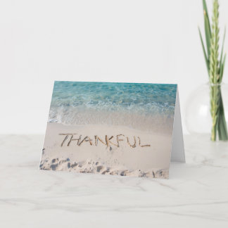 Tarjeta 🏝️ Thankful by the Sea - Coastal Thanksgiving
