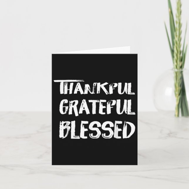 Tarjeta Thankful Grateful Blessed Christmas Shirts For Men (Anverso)