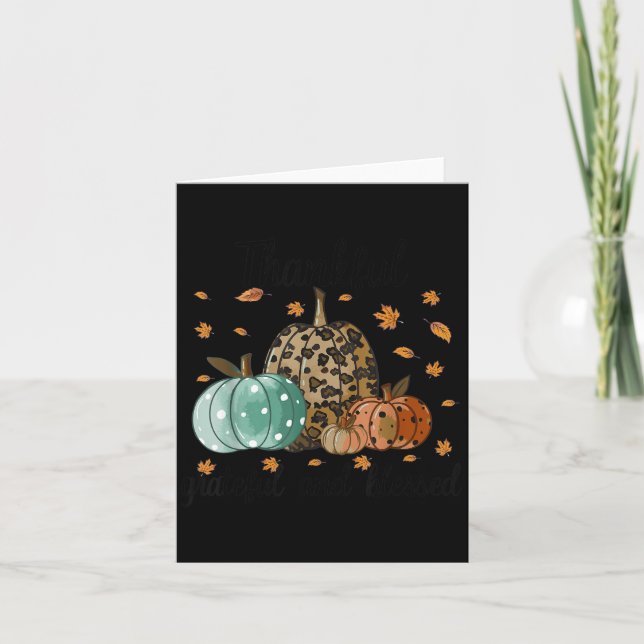 Tarjeta Thankful Grateful Blessed Shirt For Women Funny Ch (Anverso)