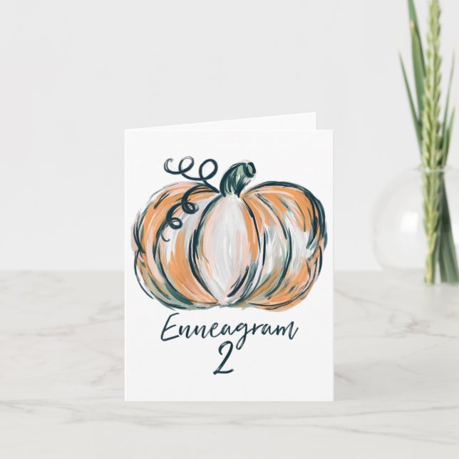 Tarjeta Thanksg de la Calabaza de Agua Enneagram 2 para la (Anverso)