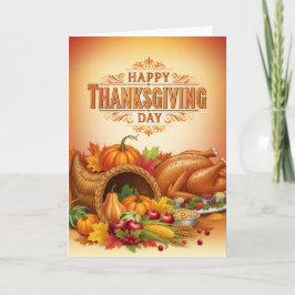 Tarjeta Thanksgiving Feast Blessings — Holiday Greeting