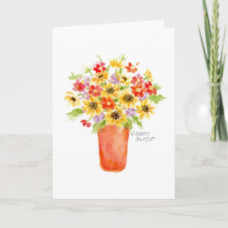 Tarjeta Thanksgiving Fresh Flowers Religious Greeting Card