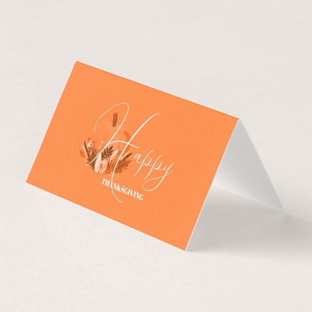 Tarjeta Thanksgiving in Orange  (Anverso)