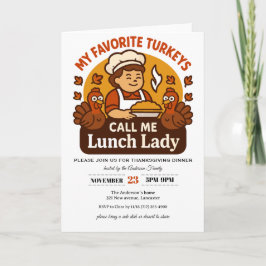Tarjeta Thanksgiving Invitation Card