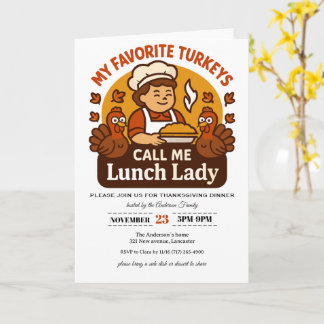 Tarjeta Thanksgiving Invitation Card