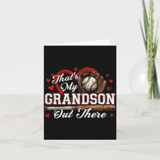Tarjeta That's grandson out there women baseball grandma