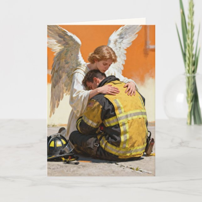 Tarjeta "The Angel Who Knew Your Courage" Sympathy (Anverso)