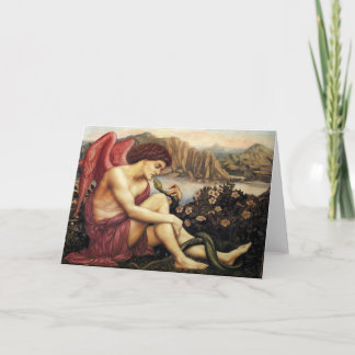 Tarjeta The Angel with the Serpent Fine Art Greetings Card