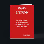 Tarjeta The best in everything-ex husband birthday cards<br><div class="desc">birthday greeting cards with dedication to a special ex-husband-the best in everything</div>