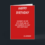 Tarjeta The best in everything-ex husband birthday cards<br><div class="desc">birthday greeting cards with dedication to a special ex-husband-the best in everything</div>