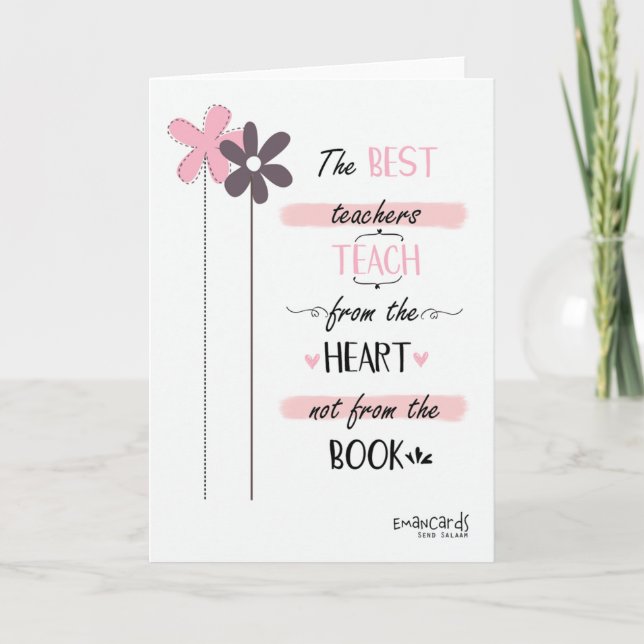 Tarjeta The Best Teacher (Anverso)