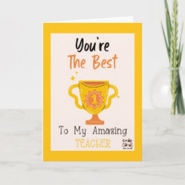 Tarjeta The Best Teacher Trophy Card