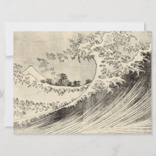 Tarjeta The Big Wave (de Katsushika Hokusai)