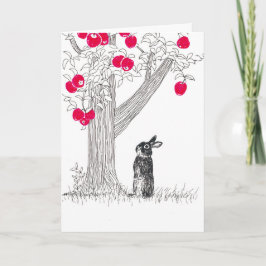 Tarjeta The Black Rabbit and the Apple Tree