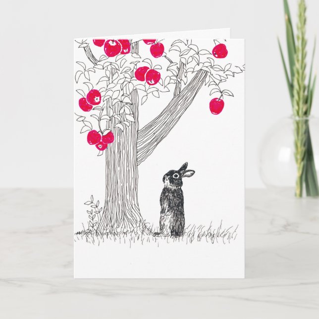 Tarjeta The Black Rabbit and the Apple Tree (Anverso)