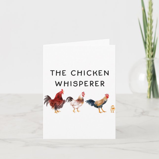 Tarjeta The Chicken Whisperer Funny  (Anverso)