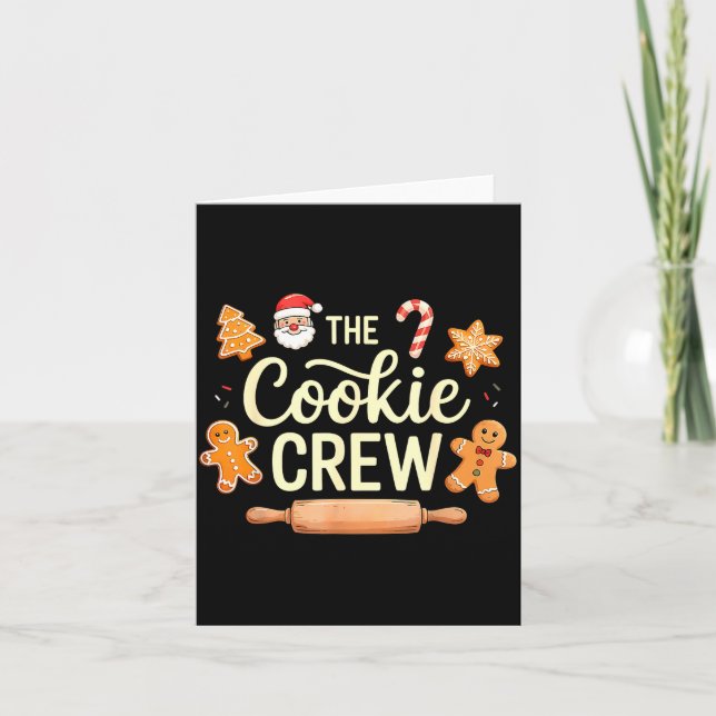 Tarjeta The Cookie Crew Christmas Baking Cookie Lover  (Anverso)