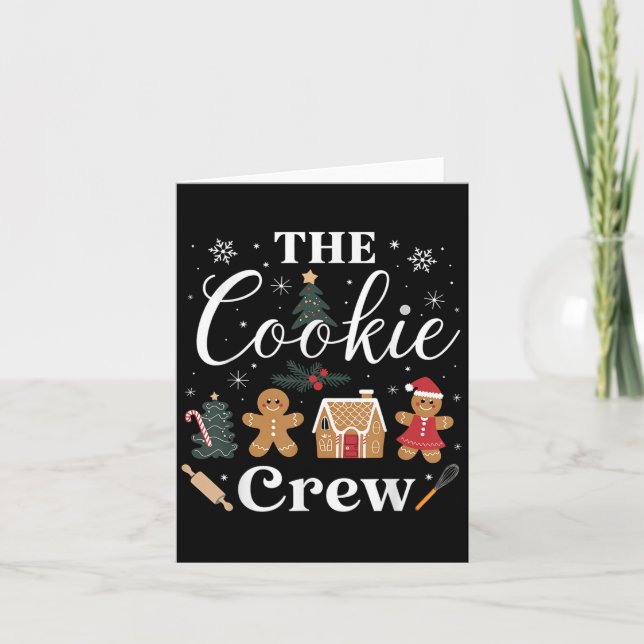 Tarjeta The Cookie Crew Christmas Baking Cookie Lover Kids (Anverso)