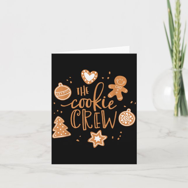 Tarjeta The Cookie Crew Gingerbread Christmas Xmas Pajamas (Anverso)