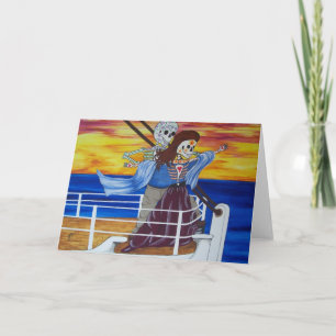 Tarjeta The Day of the Dead Famous Lovers of the Titanic