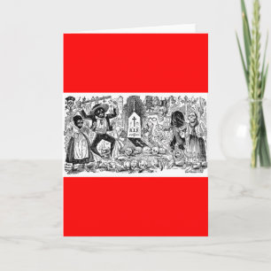 Tarjeta The Day of the Dead, Mexico. Circa early 1900's