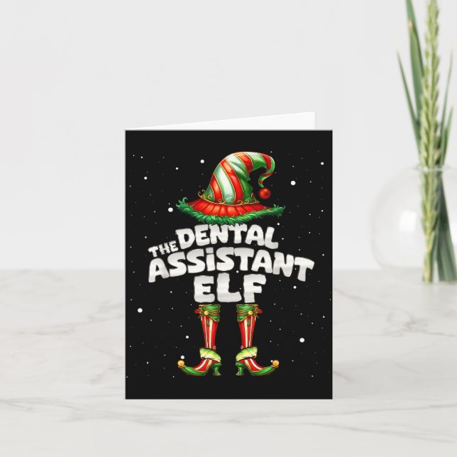 Tarjeta The Dental Istant Elf Family Matching Group Christ (Anverso)