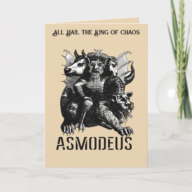 Tarjeta The Devil Personified Illustration Asmodeus (Anverso)