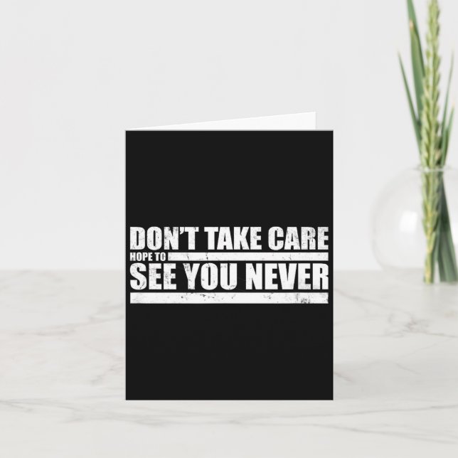 Tarjeta The Don't Take Care Challenge Quote (distressed Co (Anverso)