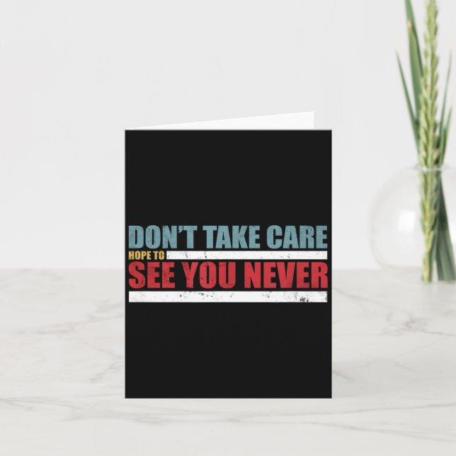 Tarjeta The Don't Take Care Challenge Quote (distressed Co (Anverso)
