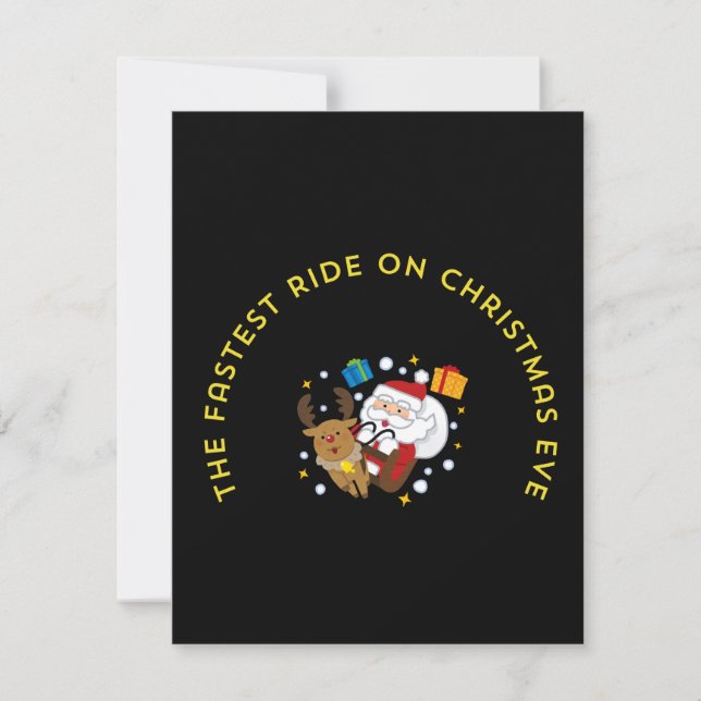 Tarjeta the fastest rie on the christmas eve (Anverso)