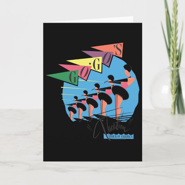 Tarjeta The Go-go's - Vacaciones Retro  (Anverso)