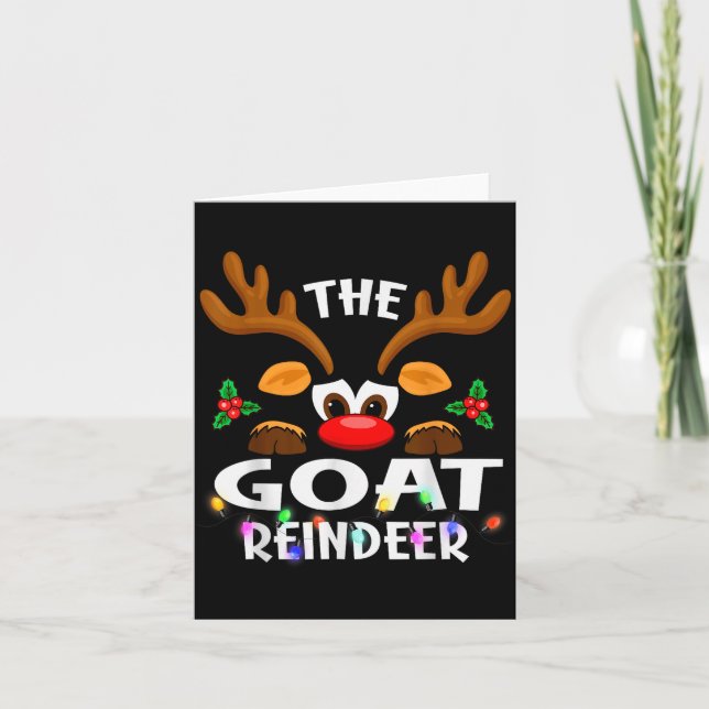 Tarjeta The Goat Reindeer Christmas Men Women  (Anverso)