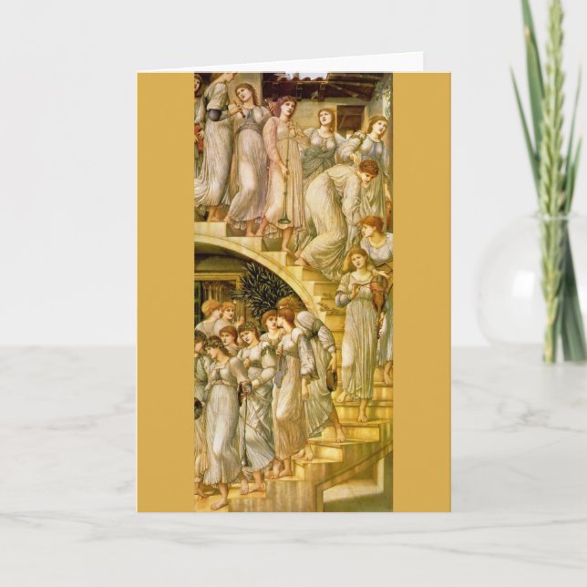 Tarjeta "The Golden Stairs", de Edward Burne-Jones (Anverso)