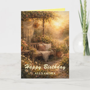 Tarjeta The Greeting Garden: Boho Amanecer Floral Personal
