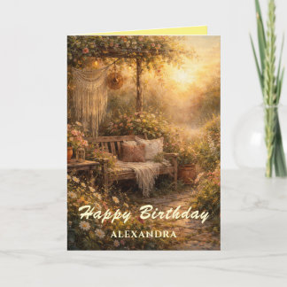 Tarjeta The Greeting Garden: Boho Amanecer Floral Personal