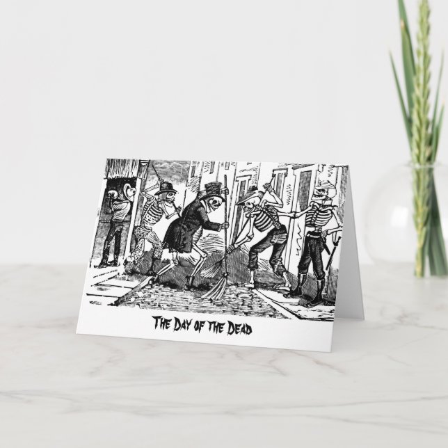 Tarjeta "The Happy Street Cleaner Calaveras" (Anverso)